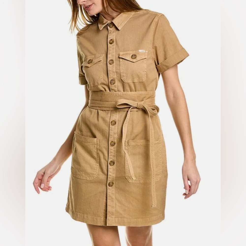 MOTHER The Wrapped Up Mini
Dress In Tan🔥 - Picture 5 of 17